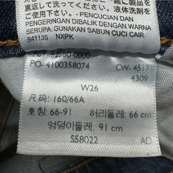 {Levi's} "Wedgie Short" Rolled Cuffed Hem Button Fly Shortie Denim Jean Shorts - Picture 4 of 5